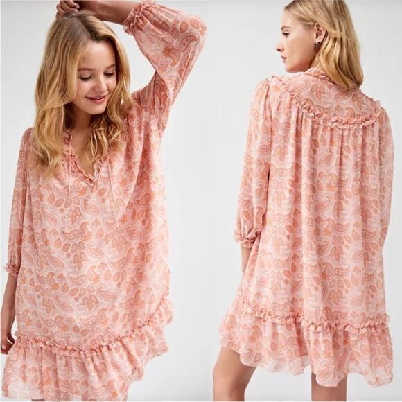 Aritzia Wilfred Amandine Paisley Print Mini Dress - Picture 2 of 9